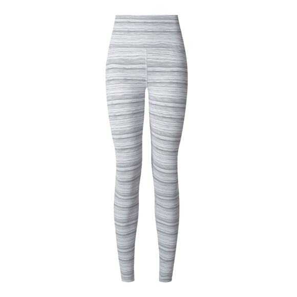 Lululemon High Times Pant leggings Cyber Stripe White‎ Silver Fox W5LGNS Size 10 - Picture 2 of 11